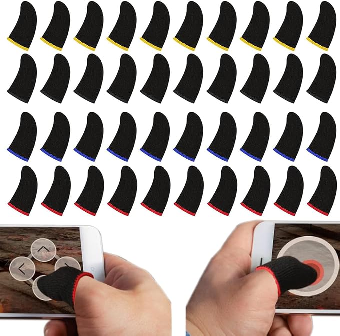 120 PCS Finger Gloves Anti Sweat Game Finger Sleeves Thumb Cover Breathable Finger Covers Touchscreen Gaming Gloves for Thumb Sleeves Mobile Gaming Finger Protector by Unknown