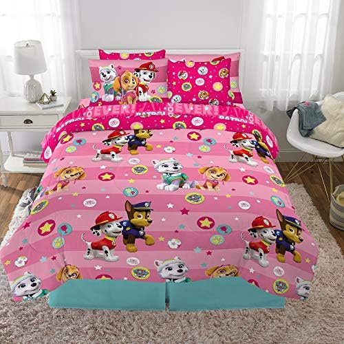 Paw Patrol Girls Kids Bedding Super Soft Comforter And Sheet Set With Sham, 7 Piece Full Size, (Official) Nickelodeon Product By Franco - Image 5
