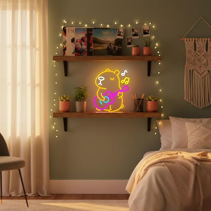 Capybara Neon Sign Animal Neon Light LED Neon Capybara Light for Wall Decor - Image 4