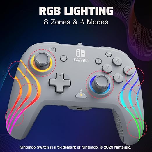 PDP Afterglow Wave Wired RGB Gaming Controller for Nintendo Switch 2, Lite - Image 2