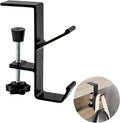 Desk Mount Bag Holder Hook Clamp-On Backpack Hanger Portable Desk Mount Headphones Holder Reduce Desk Clutter for Table Desk, Under Counter (Black) by Zolunu