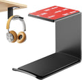Aluminum Headphone Hanger, Under Desk Adhesive Mount, 10 lb Capacity by Yocice
