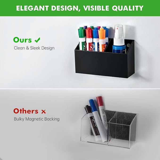 Acrylic Magnetic Pen Holder for Whiteboard,Fridge, School Supplies - Image 3