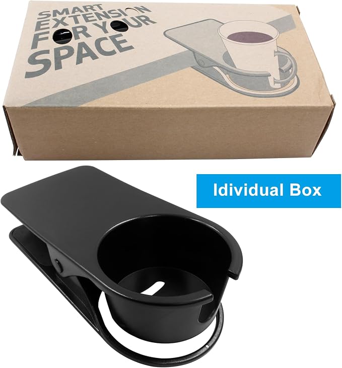 Jiozermi Drinking Cup Holder Clip, Desk Drink Holder Clip(Black) - Image 5