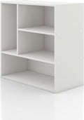 Homes: Inside + Out Apexa 4-Vertical Storage Organizer Shelves, Stackable Wood Bookcase for Organization, Dorm Teen Room Decor & Home Office, White by HOMESInsideOut