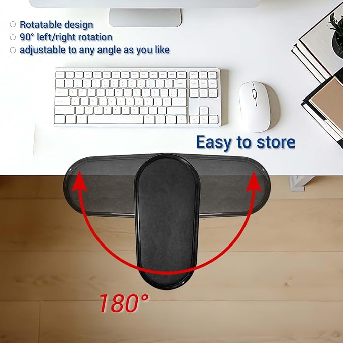 2 PCS Arm Rest for Desk,Rotating Adjustable Computer Desk Armrest Extender Tray,Ergonomic Elbow Support Relieve Stress,Eliminate Pain,Reduce Office Occupational Chronic - Image 4