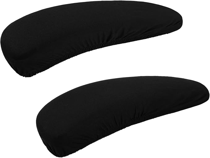 Smiry Stretch Printed Office Chair Armrest Covers, 2 Pcs, Black | Soft Fit Removable Washable Computer Desk Chair Arm Covers Protector by Smiry