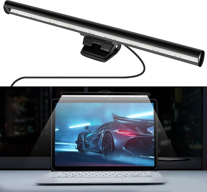 skybess Monitor Lamp Bar for Laptop, USB e-Reading LED Monitor Light Screenbar Task Light for Office/Home, Adjustable Brightness/Color Temperature, No Screen Glare for Eye Protection, Save Space - Image 8