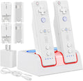 KEKUCULL Remote Controller Charger Station for Wii/Wii U with 4 Pack 2800mAh Rechargeable Battery Pack, Controller Charging Dock Station for Wii Controller, Remotes are not Included by KEKUCULL