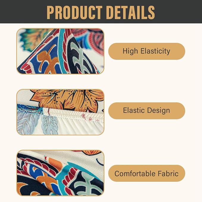 Swivel Reclining Folding Floor Gaming Chair Cover Printed Lazy Boy Chair Slipcover Lounge Folding Sofa Seat Covers for Teens and Adults, 14 - Image 3
