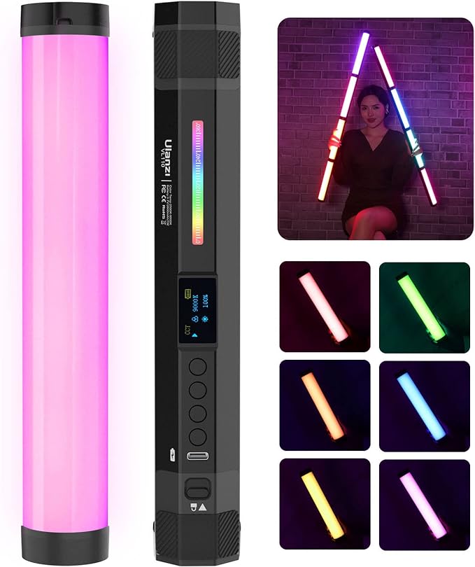 ULANZI VL110 RGB Light Wand, Handheld Light Stick Camera LED Video Tube by PICTRON