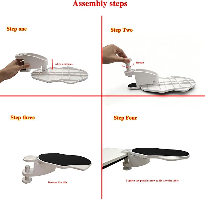 Ergonomic Computer Wrist Rest with Arm Support, 180° Rotatable Desk Extender for Keyboard - Image 5