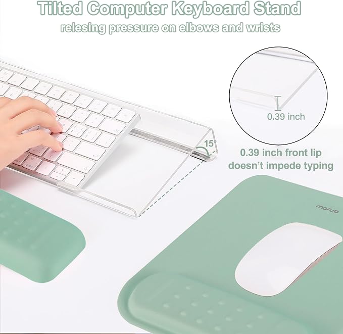 MOSISO Keyboard Stand&Wrist Rest Support for Keyboard &Mouse Pad Set - Image 4