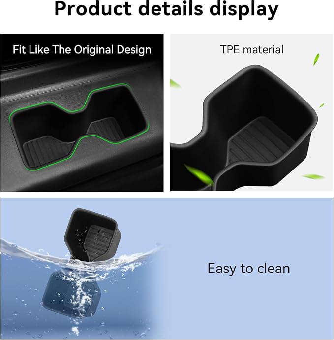 LUCKEASY 3rd Row Side Cup Holders for Hyundai Santa Fe 6/7 Seat 2024-2026 - Image 4