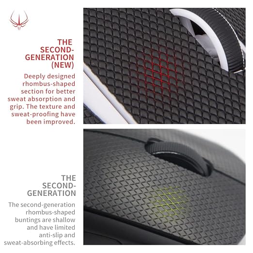 HOTLINEGAMES New 2.0 DIY Version Mouse Anti Slip Grip Tape for Gaming Mouse Skins,Sweat Resistant,Cut to Fit,Easy to Apply,Professional Mice Upgrade Kit - Image 4