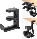Rotating Headphone Stand - EURPMASK Upgraded PC Gaming Headset Stand, Adjustable Clamp-on Headphone Holder, Headphones Hanger Hook Under Desk with 360 Degree Swivel&Cable Clip Organizer - Darth Vader | 360° Swivel,Headset Hook Under Desk,No Residue,Cab... by EURPMASKChoosethecolorofeurope