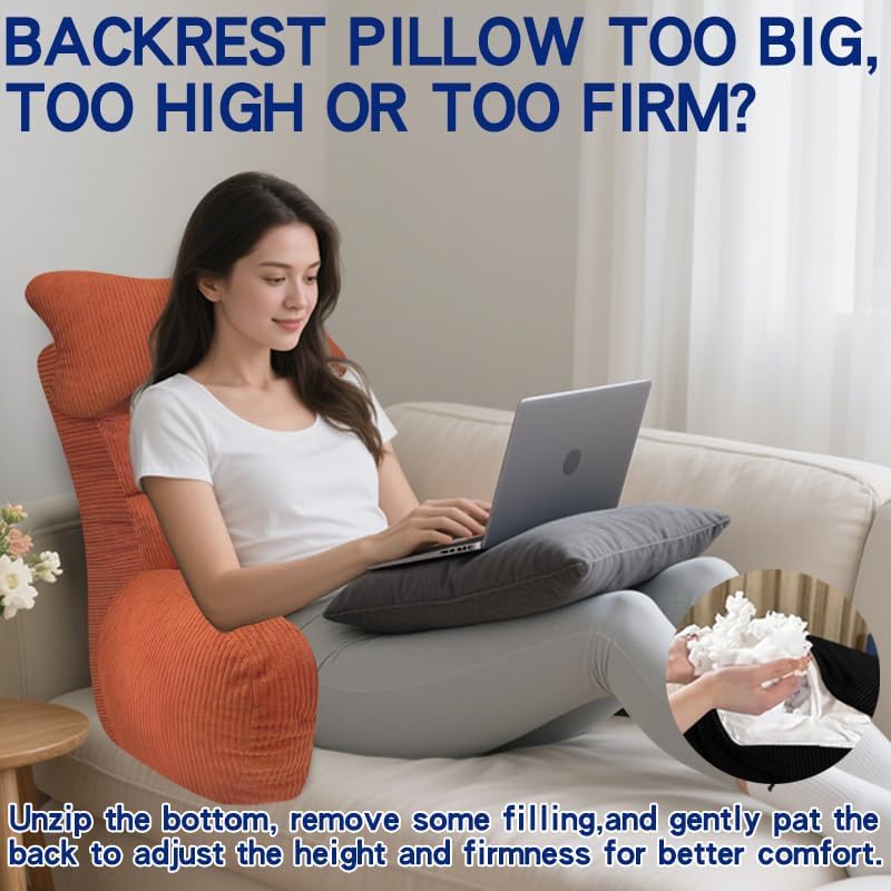 YDCEULARDOH Reading Pillow for Bed Adult – Large Bed Pillow with Arms, Supportive Back Pillow for Sitting Up in Bed for Reading, Watching TV, or Gaming - Image 5