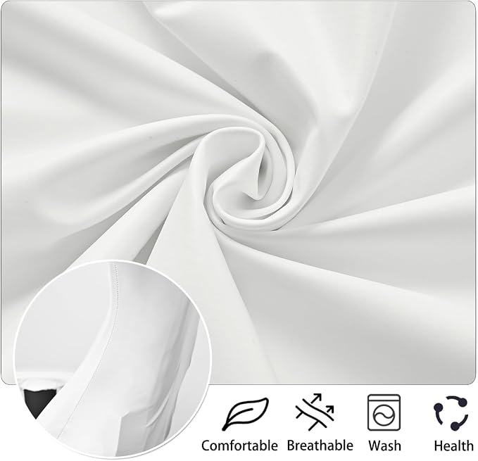 Waterproof PU Leather Gaming Chair Cover, Ergonomic Office Computer Game Chair Slipcovers, 4pcs Set Anti-Slip Stretchy Covers for Reclining Racing Gaming Chair (White) - Image 4