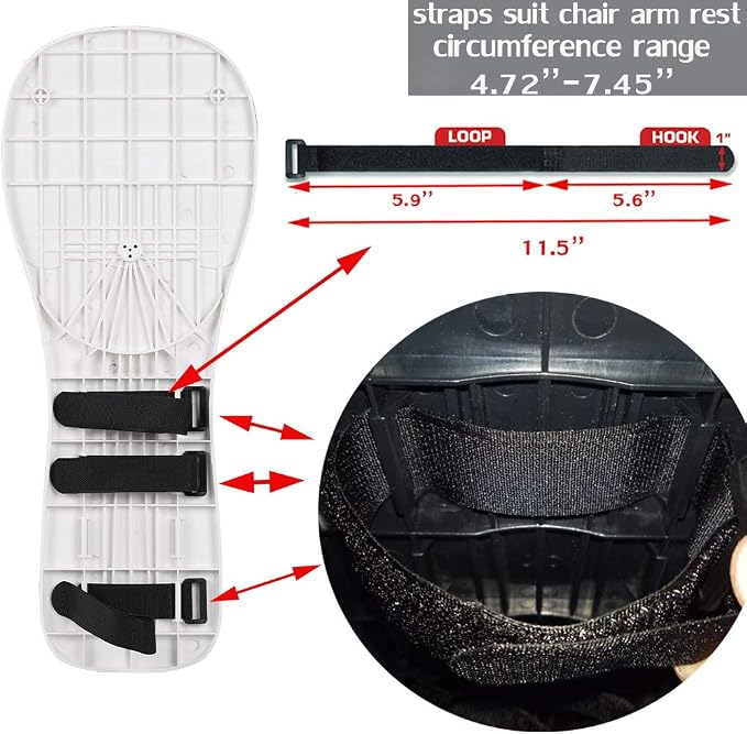 Ergonomic Adjustable Armrest Wrist Rest-Only Adjustable for Chair (Extra Long Zip Ties Included) - Image 2