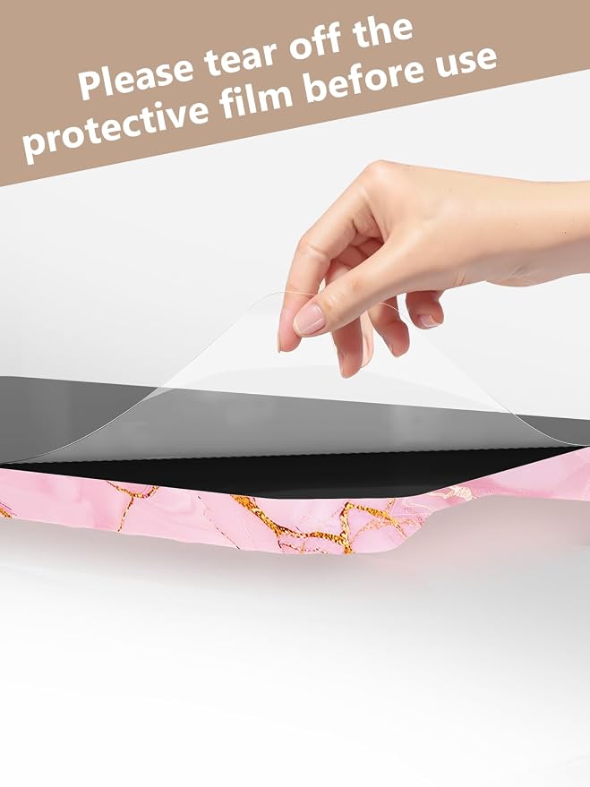2-in-1 Ergonomic Keyboard Stand with Wrist Rest, Pink Marble - Image 8