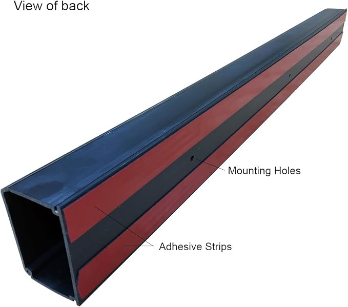 Electriduct XX-Large Latching Cable Raceway - 3" x 2" Channel Size - 2 Sticks - 45" (7.5 Feet Total) - Black - Image 2