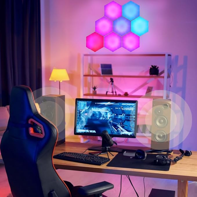 Hexagon LED Lights, 6 Pack with App and Remote Control - Image 6