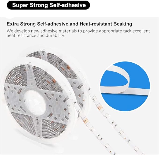 DAYBETTER Led Strip Lights Waterproof, 32.8ft(2 Rolls of 16.4ft) Led Tape Lights Color Changing 300 LEDs Light Strips Kit with 44 Keys Ir Remote Controller and 12v Power Supply for Indoor Outdoor Use - Image 2