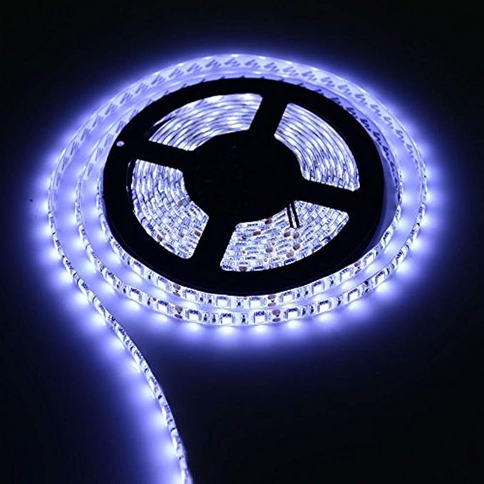 12V Flexible SMD 5050 RGB LED Strip Lights, LED Tape, Multi-Colors, 300 LEDs, Non-Waterproof, Light Strips, Color Changing, Pack of 16.4ft/5m Strips - Image 2