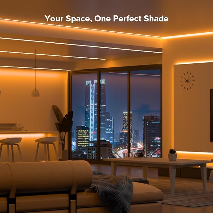 BTF-LIGHTING 5V USB COB LED Strip Lights 3.28FT Orange Color for TV - Image 4