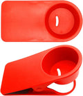 YOY 2 Pack Drink Cup Holder Clip - Table Desk Side Water Glass Beer Bottle Beverage Soda Coffee Mug Holder Cup Saucer Clip Design for Home Office, Red by YOY