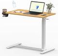 FLEXISPOT 32" Mobile Standing Desk Pneumatic Lift Computer Workstations by Unknown