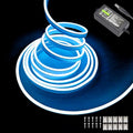 Ice Blue Neon LED Strip Lights, 16.4ft 12V Waterproof Flexible Light for Indoor/Outdoor Decoration (Includes Power Adapter) by Maxlaxer