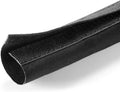 Electriduct 5" Hook and Loop Nylon Fast Wrap Sleeve Cable Management - 10 Feet - Black by Electriduct