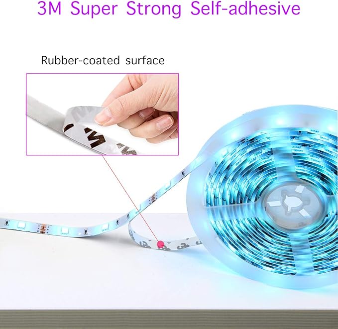 dalattin 32.8ft Led Strip Lights,RGB Led Lights for Bedroom Color Changing Light,Decoration for Bedroom Room Party,Halloween Decor with 44 Keys Remote,1 Roll of 32.8ft - Image 7