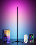RGB Corner Floor Lamp, 65" Color Changing Modern Corner Lamp with APP Control, Modern LED Lamp with 16 Million Colors & Music Sync for Living Rooms, Bedrooms, and Gaming Rooms by Boostool