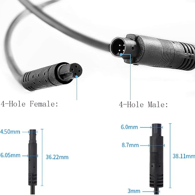 4 PCS Rock Light Extension Wire,4 Pin LED Extension Cable,Neon Accent Kits RGB LED Light Extension Cable for Trucks Motorcycle Car ATV Strip Rock Lights (4 PCS 78 Inch) - Image 2