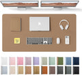 YSAGi Leather Desk Protector, Office Mat, Large Mouse Mat, Non-Slip PU Leather Blotter, Laptop Desk Pad, Waterproof Writing Pad for Office and Home (Khaki, 47.2" x 23.6") by YSAGi