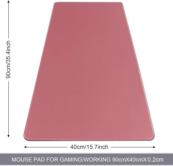 XXL Gaming Mouse Pad 35.4x15.7 Professional Large Mouse Pad & Computer Game Mouse Mat-90x40 Darkpinkus - Image 2