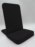 Original BackJack-Made in THE USA- Black Cotton Fabric Lightweight Floor Seating Chair for Gaming, Families, Parents, Daycare, Back Support, Reading, Yoga, Meditation, Dorm, School by BACKJACK+BJI