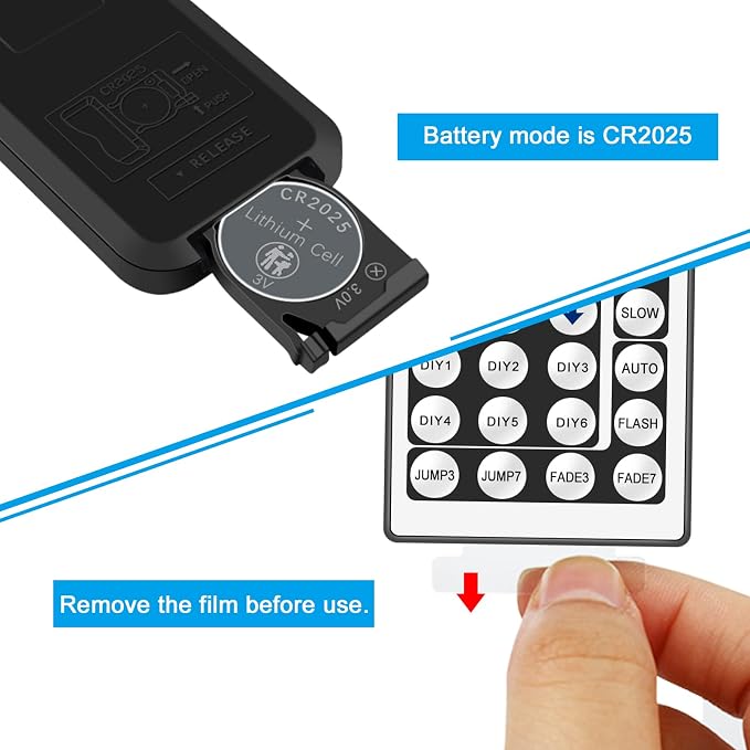 44 Key RGB LED Strip Light Remote Controller, Low Voltage LED IR Remote - Image 4
