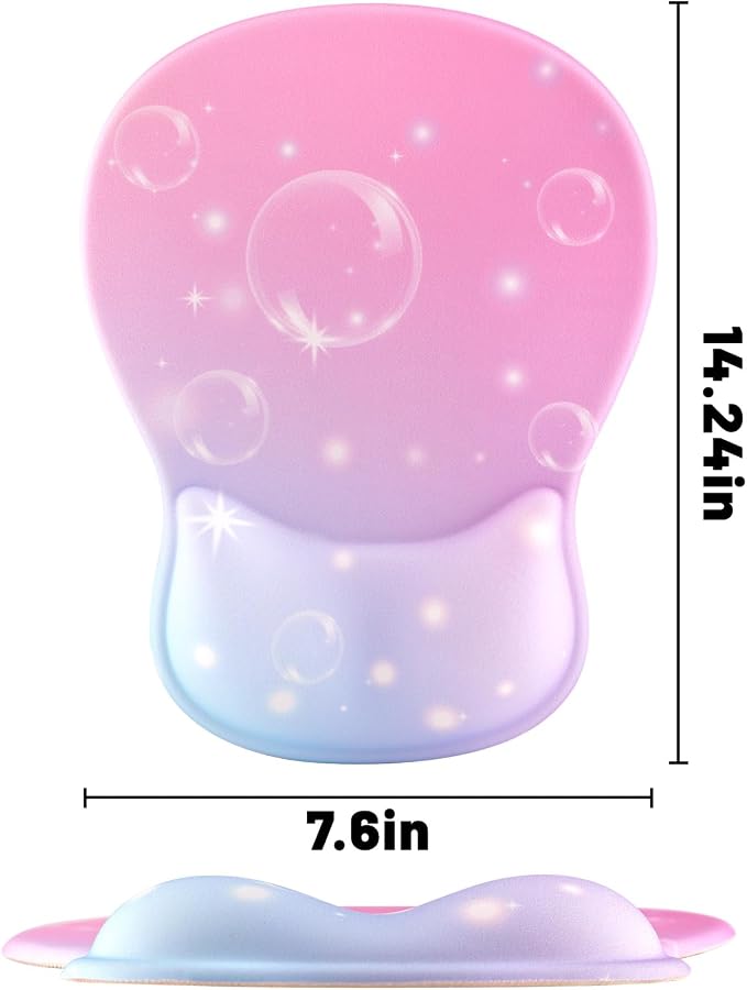 Ergonomic Mouse Pad with Wrist Rest - Gel Wrist Support Mousepad with Non-Slip PU Base for Computer, Laptop, Office & Home - Image 6