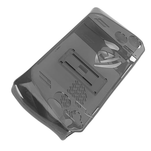 Clear Shockproof TPU Protective Case for ROG Ally Handheld 2023, Transparent Game Console Cover with Foldable Stand and Non - Slip Grip for Gaming Comfort (Transparent Black) - Image 6