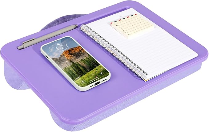 LAPGEAR Compact Lap Desk – Purple Amethyst, Fits 14" Laptops by LapGear