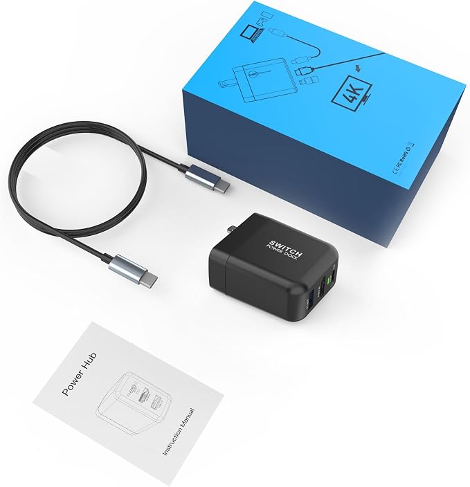 Switch Dock Charger for Nintendo Switch, Mirabox 36W Portable TV Docking Station with 4K@60Hz HDMI/USB2.0/PD USB-C Fast Charging Ports, Full-Featured USB-C Cable Included - Image 9