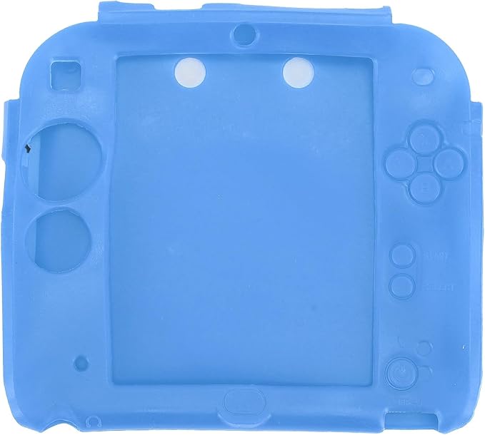 Handheld Game Console Soft Silicone Cover, Scratch with Top Bottom Screen Protector, Protect from Collisions Dust and Fingerprints, Easy to Access Key, Pet Film for 2DS by FILFEEL