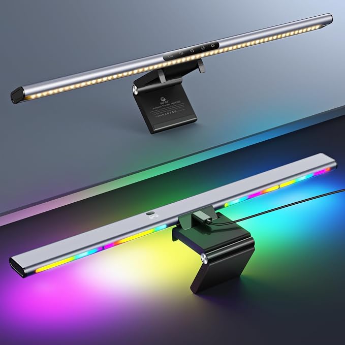 Syrinx Monitor Light Bar with Backlight, Gaming & Home Office Monitor Lamp by Syrinx