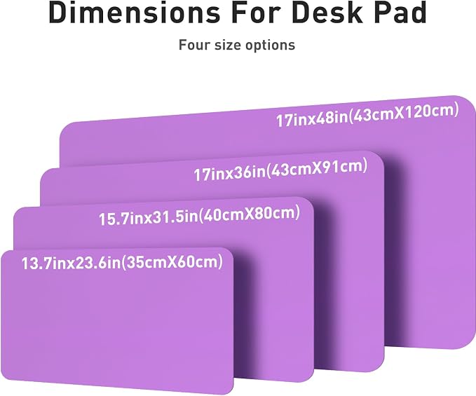Aothia Leather Desk Pad Protector, Mouse Pad, Office Desk Mat, Non-Slip PU Leather Desk Blotter, Laptop Desk Pad, Waterproof Desk Writing Pad for Office and Home (31.5" x 15.7", Iris Violet) - Image 8