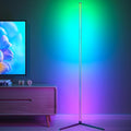LED Floor Lamp, RGB Corner Floor Lamp with APP Remote Control,Black Standing Lamp with 16 Million Colors Changing Ambience Light with Music Sync,DIY Mode for Living Room, Bedroom (1) by Uocub