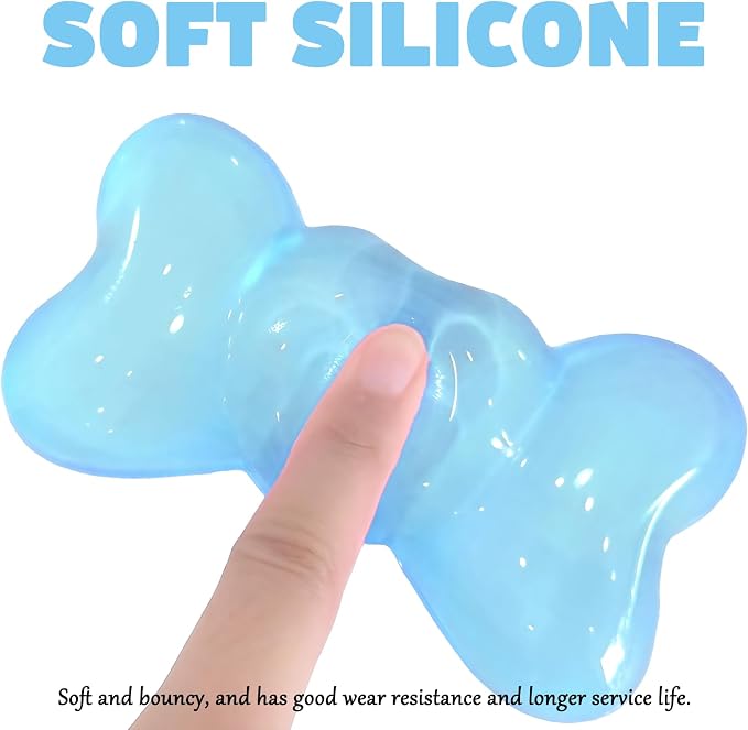 Gel Wrist Rest for Keyboard and Mouse Transparent Blue Bow Elbow Pad Cushion Ergonomic Cute Clear Cool Heart Mouse Wrist Pad Silicone Non-Slip Support for Computer Gaming Home Office Women Hand Pillow - Image 4