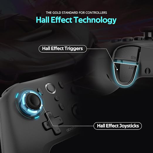 abxylute C6 Wireless PC Controller, Bluetooth Game Controller -1000Hz Polling Rate- Hall Effect Joystick for Windows PC, Switch 1&2, Steam Deck, Android TV/Mobile, iOS, MAC &Tesla Vibration Turbo Lightweight - Image 3
